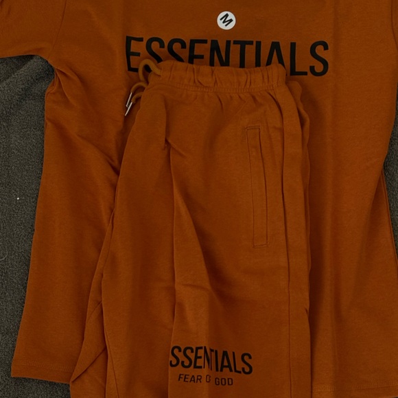 Essentials Orange Men Shorts - Picture 1 of 1
